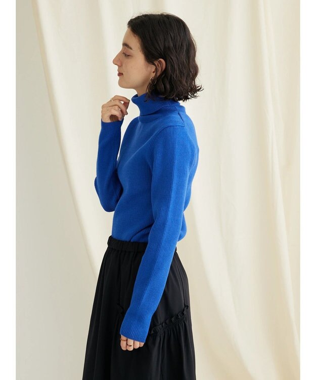 CRAFT STANDARD BOUTIQUE リブタートルネックニットプルオーバー Blue