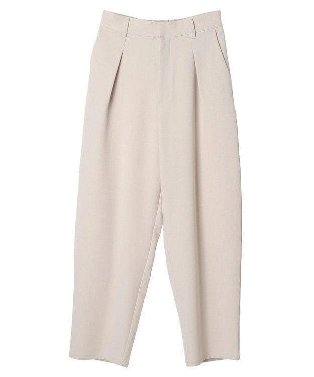 Green Parks ワンタックカーヴィーパンツ Light Beige