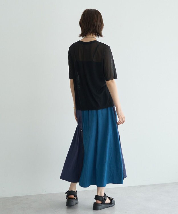 YECCA VECCA ドロストデザインロングスカート Blue