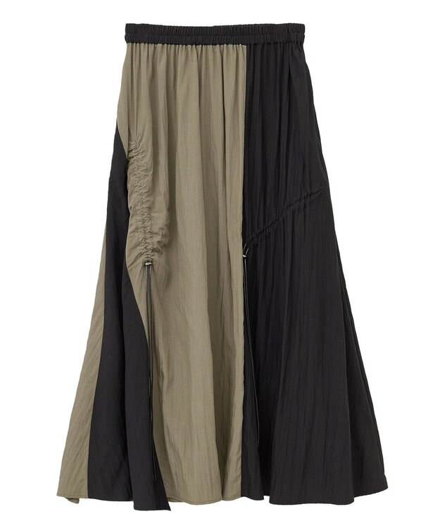 YECCA VECCA ドロストデザインロングスカート Khaki