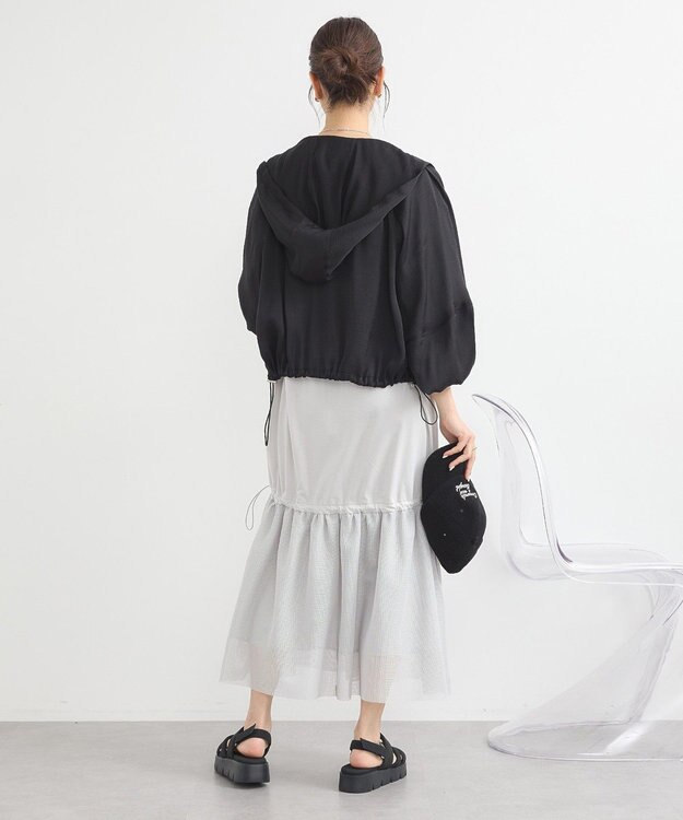 earth music&ecology メッシュドッキングワンピース Light Gray