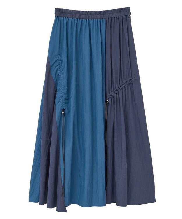 YECCA VECCA ドロストデザインロングスカート Blue