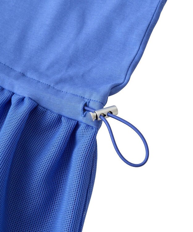 earth music&ecology メッシュドッキングワンピース Blue