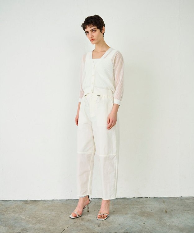 GRACE CONTINENTAL ライトイージーパンツ ホワイト