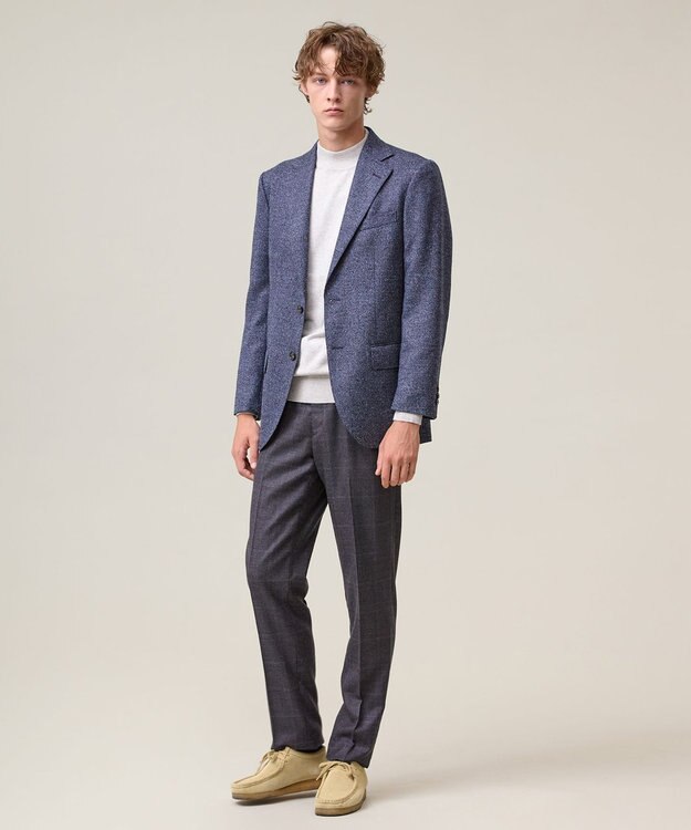 J.PRESS MEN 【ZIGNONE SOUL / ジニョーネ ソウル】 ウールシルクツイード ジャケット ダルブルー系