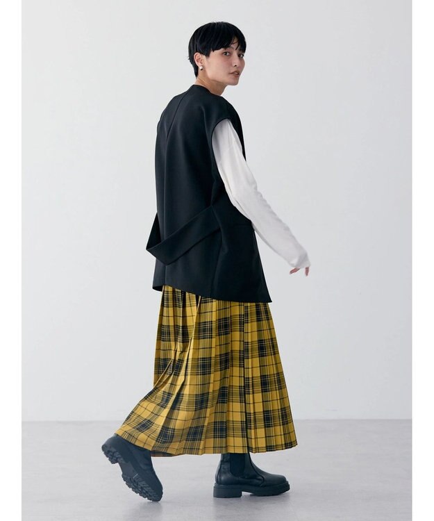 AMERICAN HOLIC アソートチェックプリーツスカート Yellow