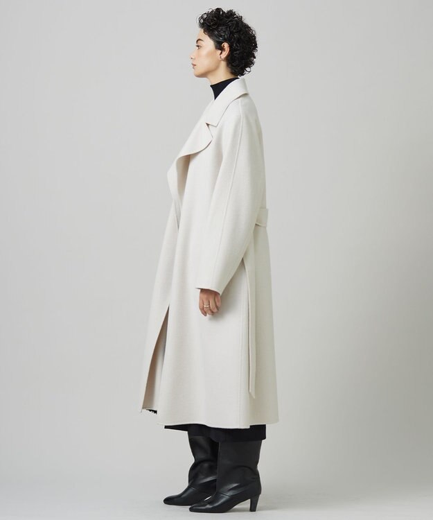 ICB 【CLASSY.1月号掲載】WoolRever ロングコート トープ系