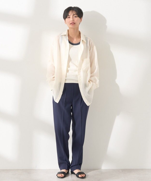 AMERICAN HOLIC 【接触冷感】イージーケアテーパードパンツ Navy