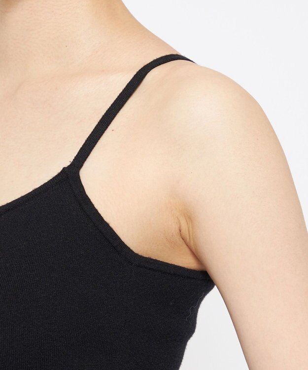 uncrave 【手洗い可】シルキーニット カップ付き キャミソール（uncrave WHITE） ブラック