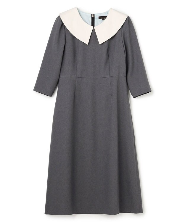 TOCCA 【八木アリサさん着用】【00サイズあり・消臭】FLYING SAUCER 七分丈ドレス グレー系