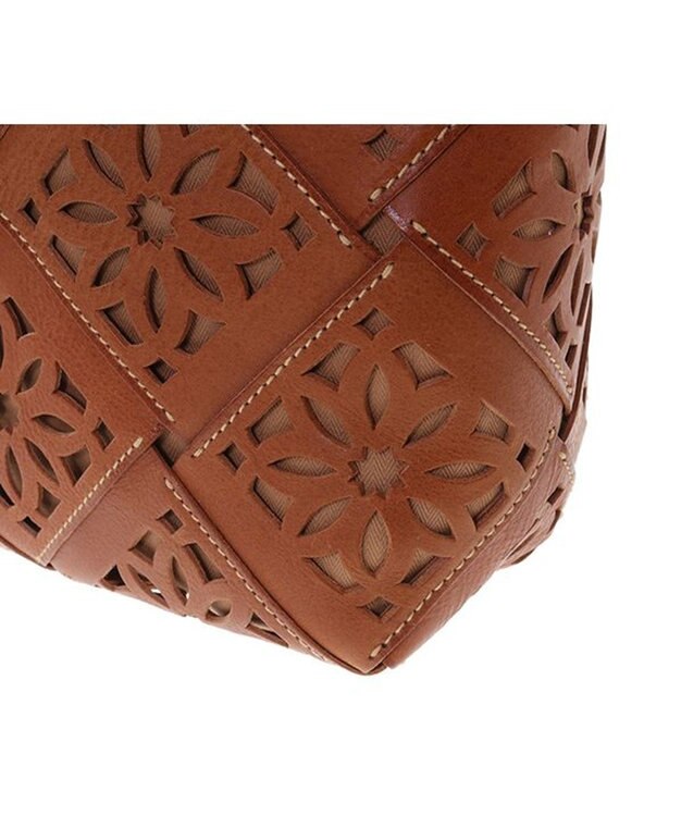 genten サステナブルカットワーク トートバッグ（大） チャ