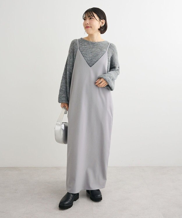 Green Parks Ｖネックキャミワンピース Gray