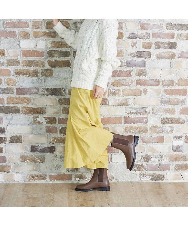 ing <ing>【サスティナブルシリーズ】タンクソールサイドゴアブーツ ブラウン