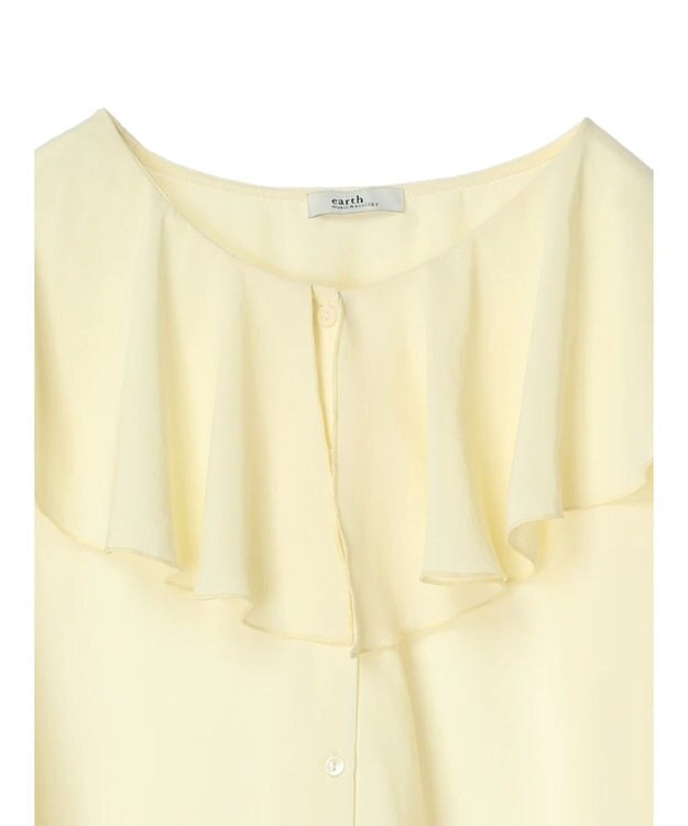 earth music&ecology ラッフルシアードロストブラウス Yellow