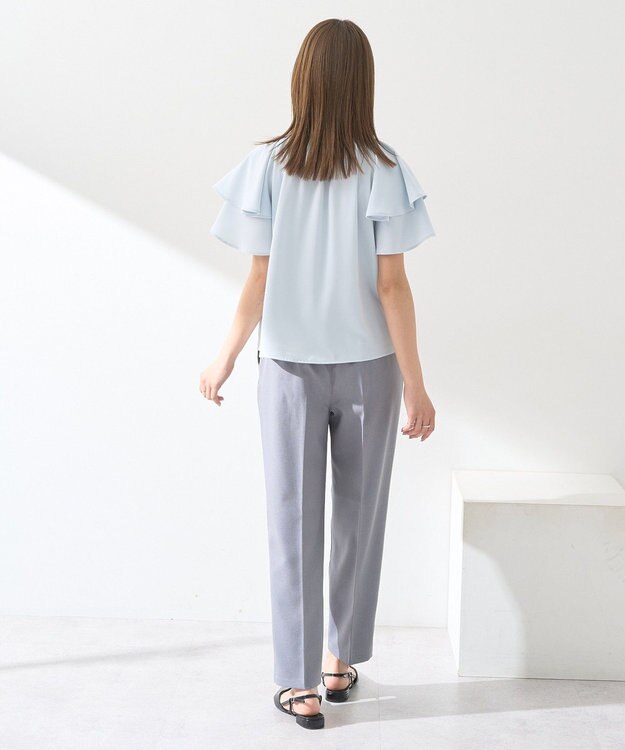 earth music&ecology 接触冷感テーパードパンツ Gray Mixture