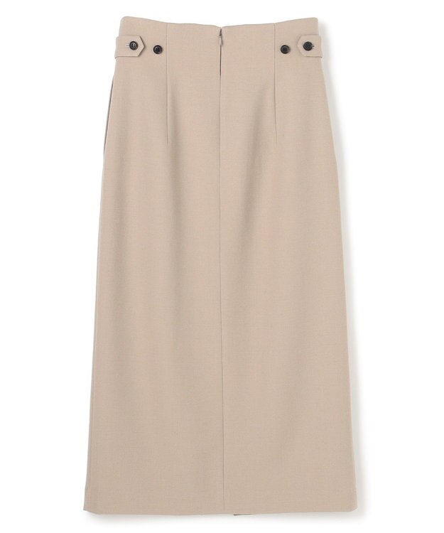 BEIGE， 【VERY NaVY12月号掲載】BUNNELL / ウールハイウエストタブボタンスカート L.Taupe