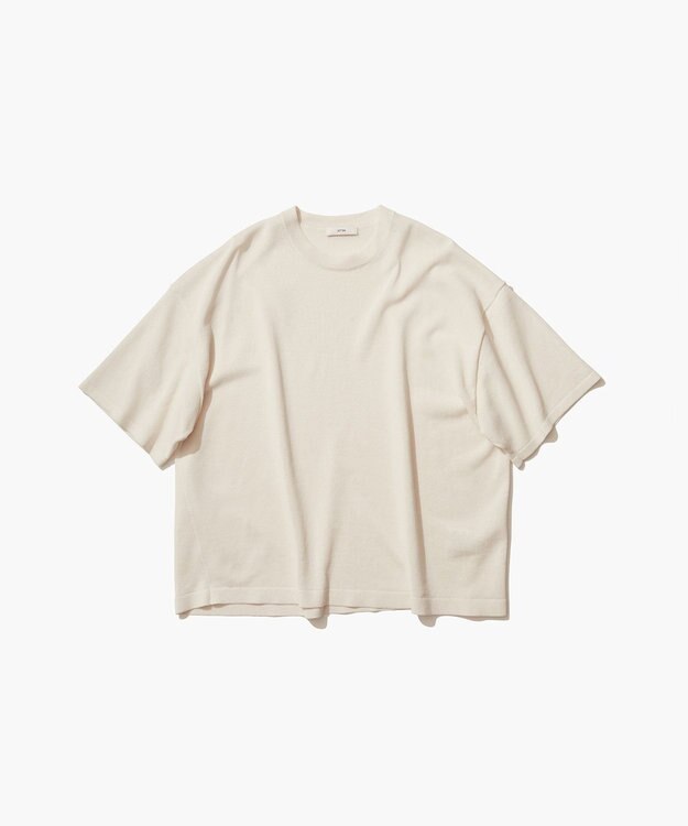 ATON WASHI KNIT | クルーネックセーター WARM WHITE