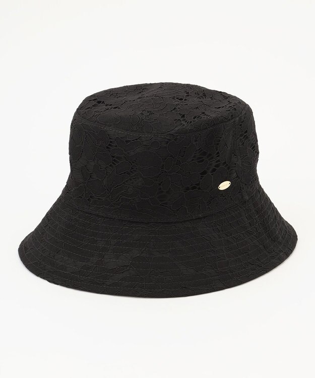 TOCCA 【紫外線90%カット・速乾・接触冷感・リバーシブル・洗える】LACE REVER BUCKET HAT バケットハット ブラック系