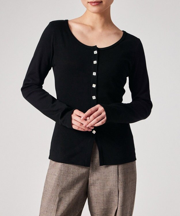 Paul Smith スクエアボタン 長袖カットソー ブラック