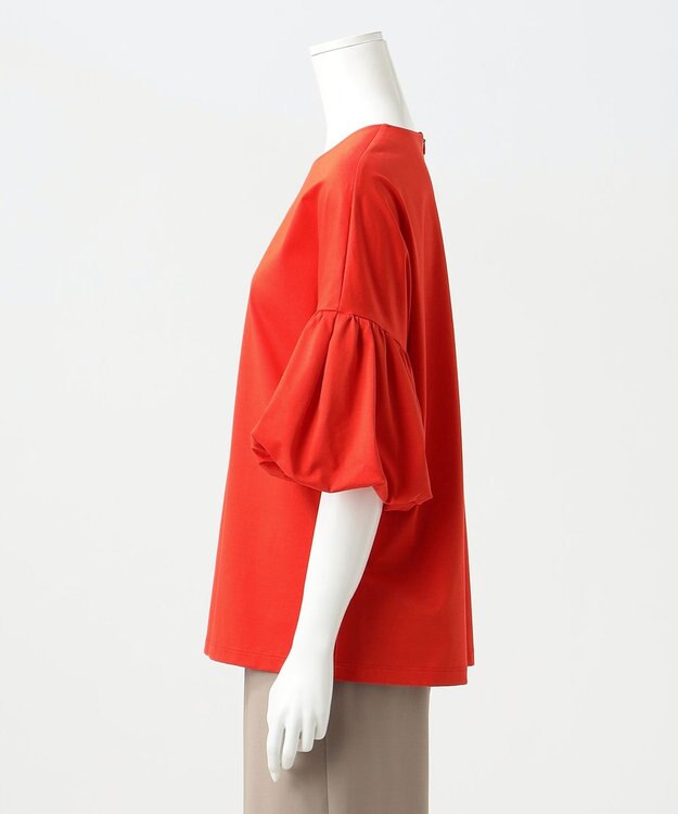 23区 S 【R(アール)】プレミアムコットンジャージー ボリュームスリーブカットソー ブラッドオレンジ系