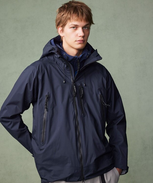 JOSEPH ABBOUD MOUNTAIN 【軽量/撥水/防風/透湿/ライナードッキング対応】ウルトラフライナイロン マウンテンシェルパーカー ネイビー系