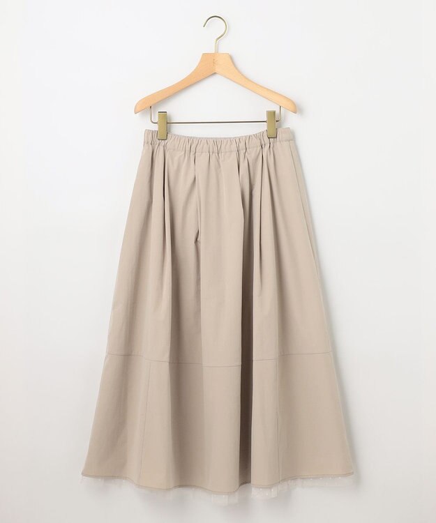 組曲 【2WAY】ドットチュールリバーシブル スカート ベージュ系