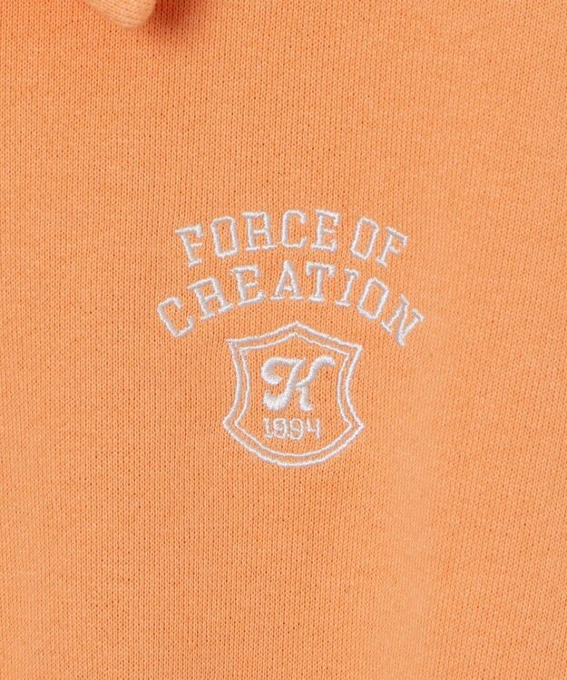 WEGO ハーフZIP襟付きショートスウェット ホワイト