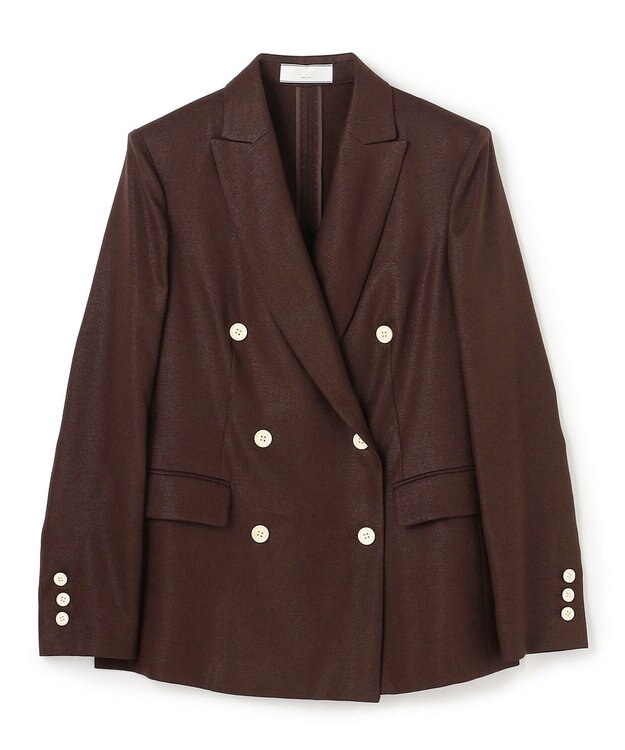 BEIGE， CAROLE / リネンライク ダブルジャケット Bordeaux