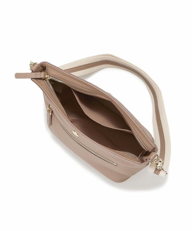 TOPKAPI 【TREASURE TOPKAPI】ソフトシュリンク テープ コンビ レザー ミニショルダーバッグ グレージュ