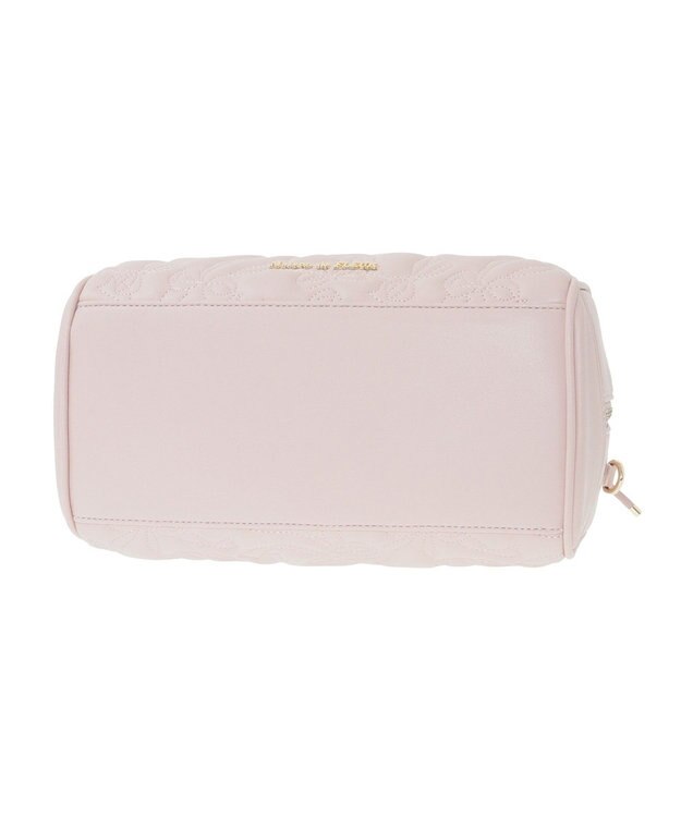 Maison de FLEUR チャーム付きリボンキルティングボストンバッグ Pink