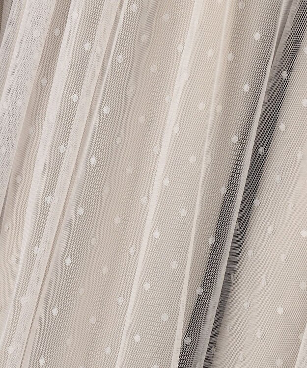 組曲 【2WAY】ドットチュールリバーシブル スカート ベージュ系