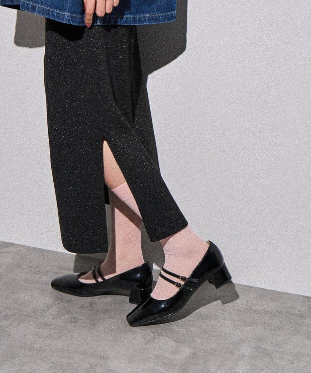 AMERICAN HOLIC ダブルストラップメリージェーン Black