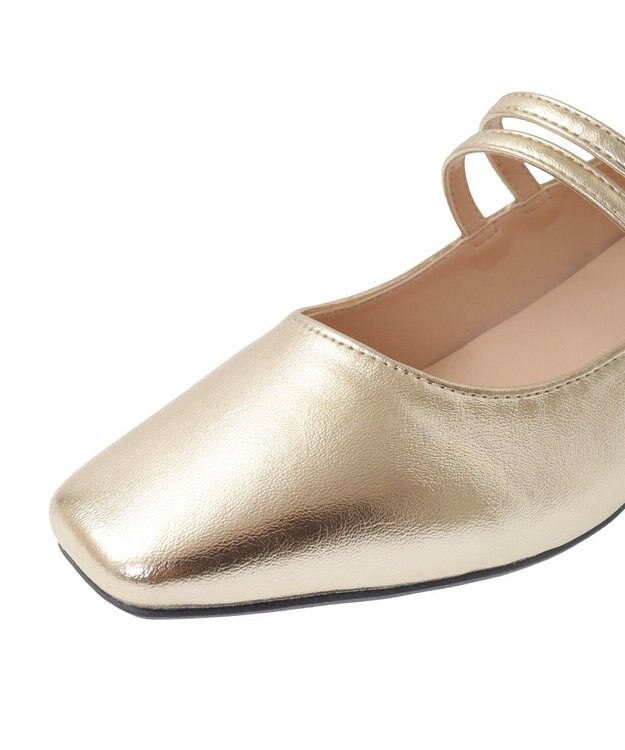 AMERICAN HOLIC ダブルストラップメリージェーン Gold