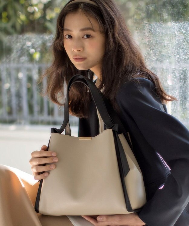 組曲 ノットデザイン トートバック ライトグレー系