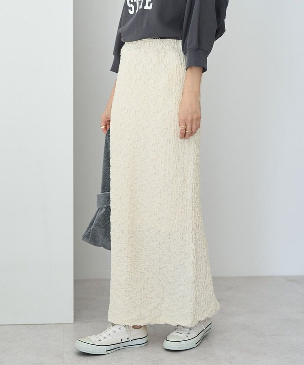 AMERICAN HOLIC フクレジャガードタイトスカート Ivory