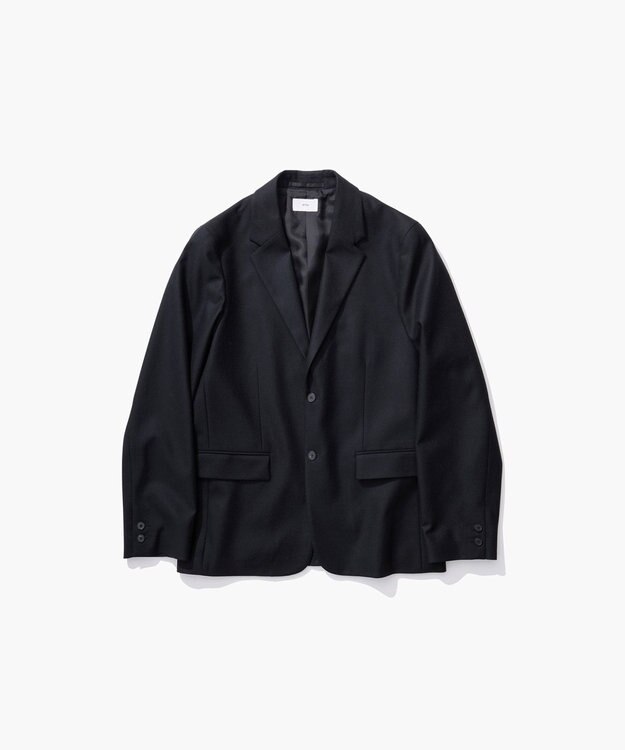 ATON MERINO COLLEGE FLANNEL | テーラードジャケット - UNISEX BLACK