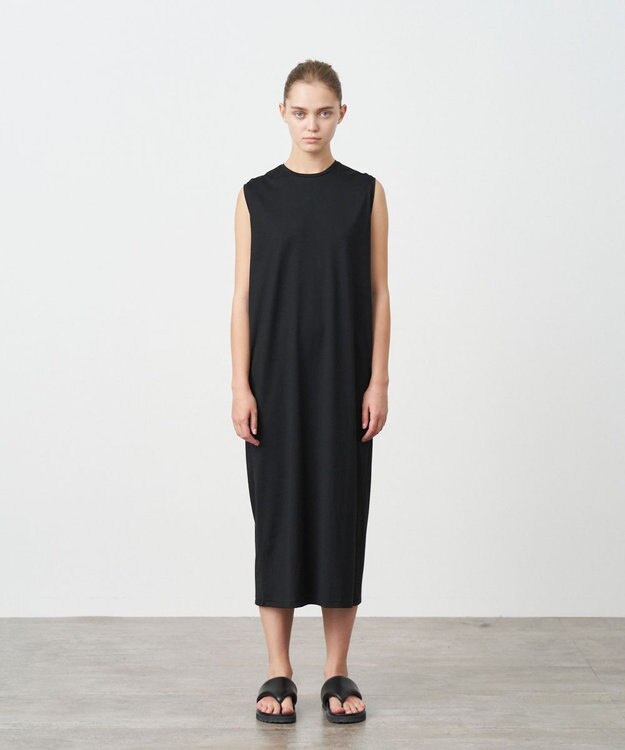 ATON SUVIN 60/2 | スリーブレスドレス BLACK