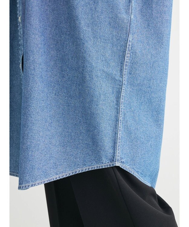 Green Parks ミディ丈デニムシャツワンピース Indigo