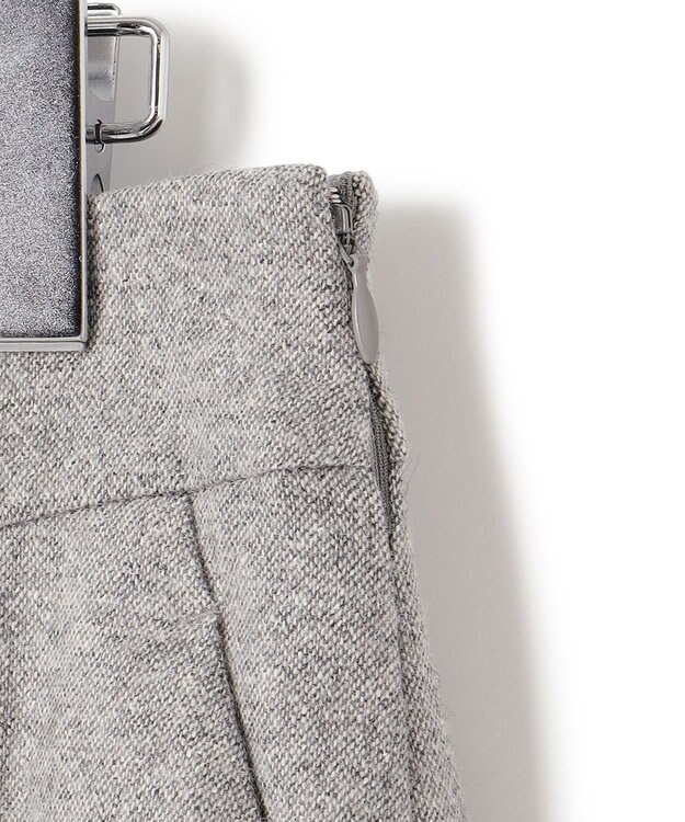 23区 シルクネップツイード ガウチョパンツ ライトグレー系