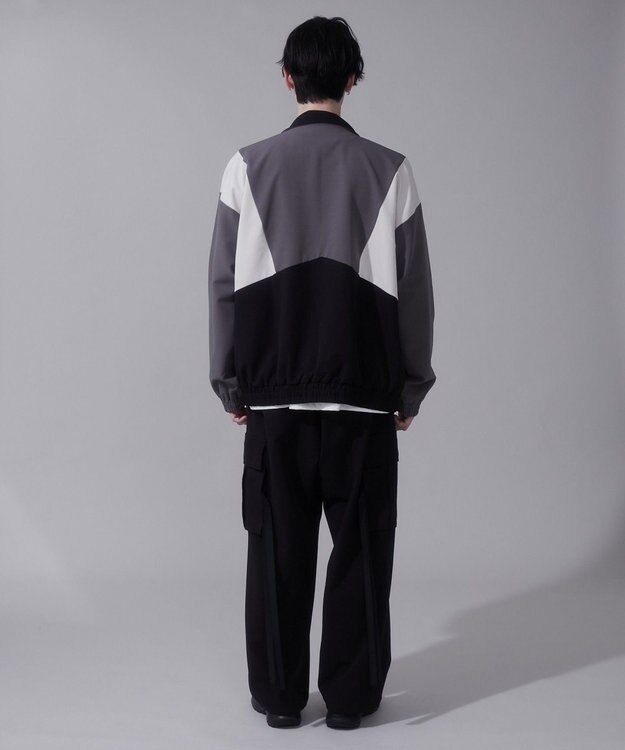 WEGO トロミスタンドブルゾン ブラック中濃色