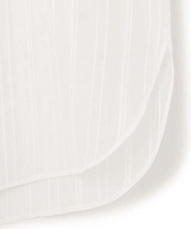 ICB L C/Siドビーストライプ ボウタイブラウス オフホワイト系