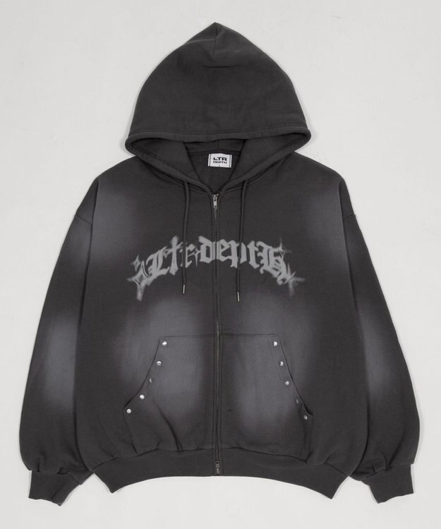 WEGO 【ユニセックス着用ITEM】グラフィックZIPパーカー スミクロ