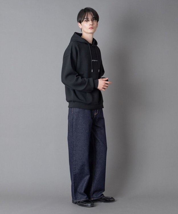 WEGO 【ユニセックス着用ITEM】ワンポイントプルパーカー ブラック