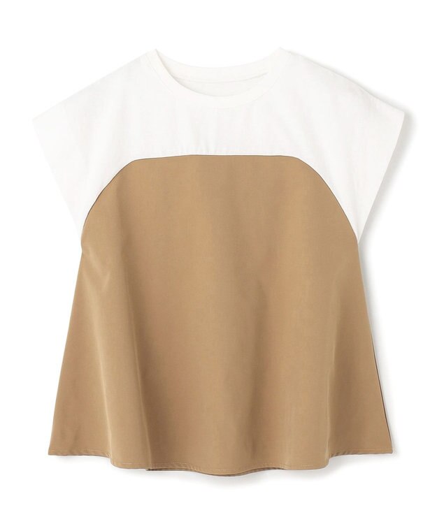UNFILO 【110-150cm】アソート コンビTシャツ オフ×ベージュ[ビスチェコンビ]