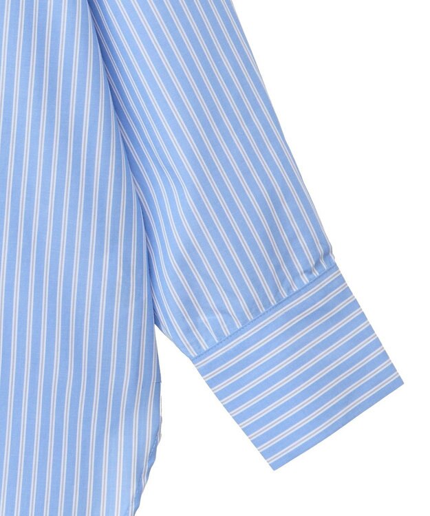 Green Parks イージーケアストライプシャツ Blue