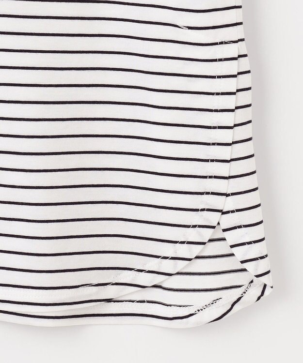 J.PRESS LADIES 【吸水速乾】ベーシックジャージー ボーダー カットソー ホワイト系1