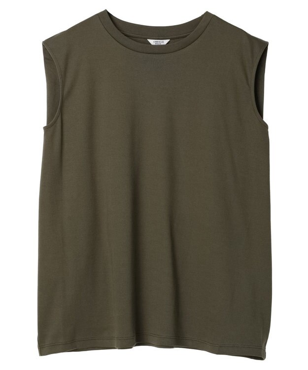 AMERICAN HOLIC 接触冷感ショルダータックノースリーブプルオーバー Khaki