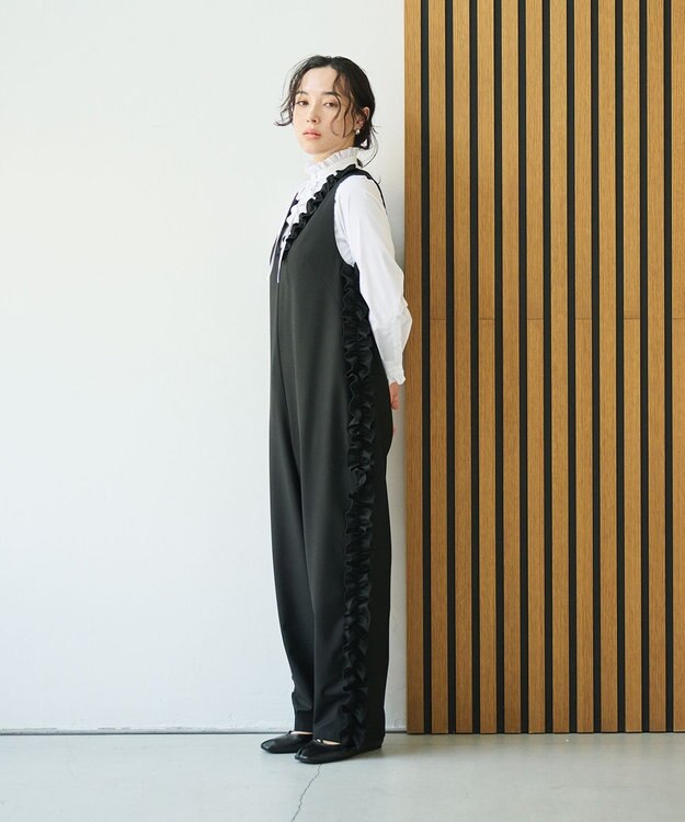 #Newans 【洗濯機可能/ストレッチ】ホイップクリームオールインワン ブラック