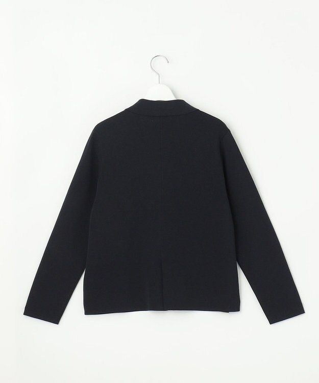 J.PRESS LADIES S Cotton Acetate ニット ジャケット ネイビー系