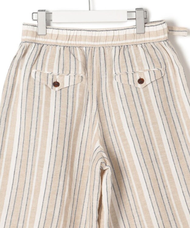 J.PRESS YORK STREET 【WOMEN】コットンリネン　ハーフパンツ ベージュ系1